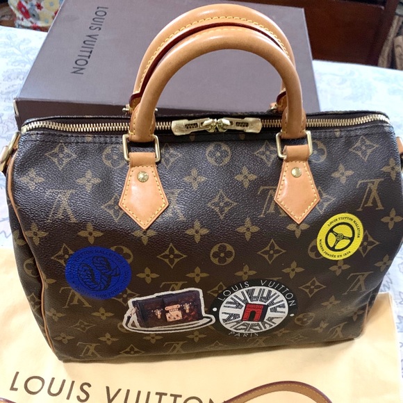 😍LIMITED EDITION LOUIS VUITTON Monogram Canvas World Tour Speedy Bandouliere 30 - Picture 7 of 15